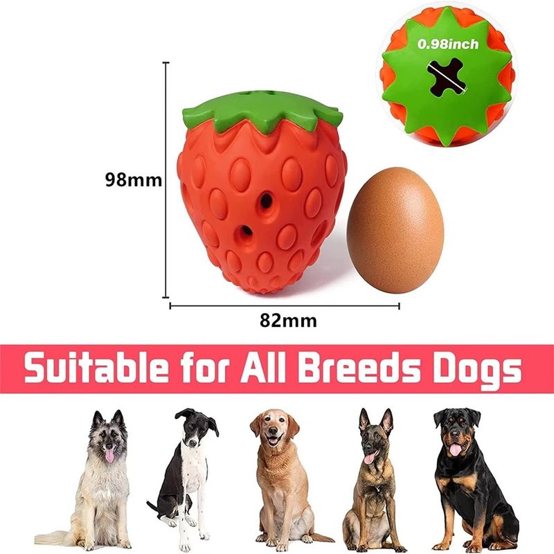 IntiMeg Jouet à mâcher en forme de fraise pour chien
