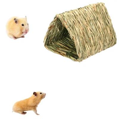 FurryFusion Nid en paille tissée pour petits animaux FurryFusion Nid en paille tissée pour petits animaux