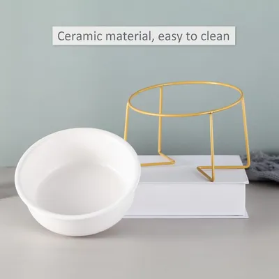 UAMLY Gamelle surélevée inclinée en céramique pour chat