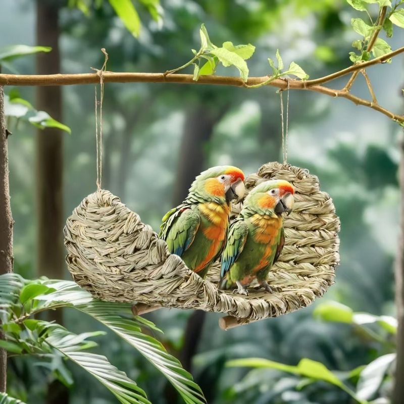 FurryFusion grass bird swing