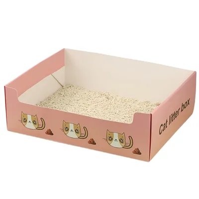 FurryFusion Bacs à litière jetables pliables pour chats 5 pièces