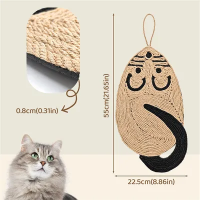 IntiMeg Tapis griffoir en forme de souris pour chat