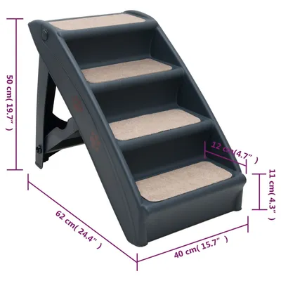 Iokheira Escalier pliable pour chien à 4 marches
