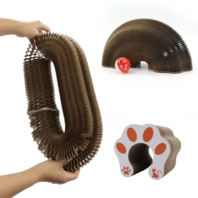 lzefia Griffoir et jouet en accordéon pour chat