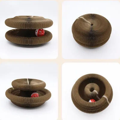 lzefia Griffoir et jouet en accordéon pour chat