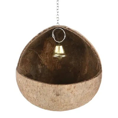 FurryFusion Nid en coquille de coco pour perroquet