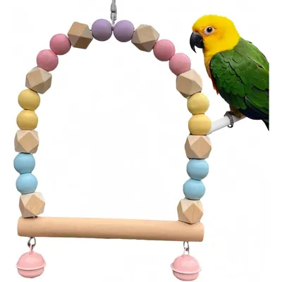 ZooVenture Amusante Balançoire En Bois Pour Oiseaux