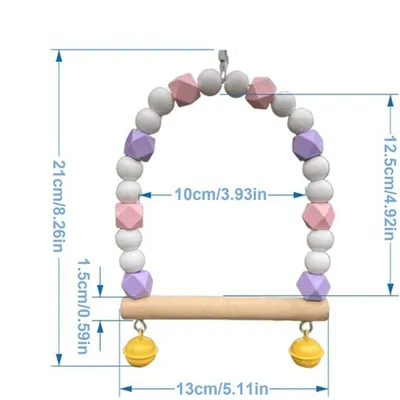 ZooVenture Amusante Balançoire En Bois Pour Oiseaux