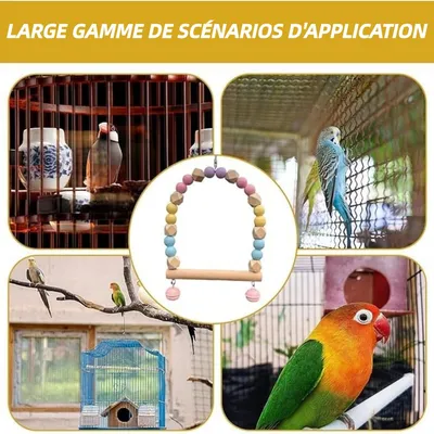 ZooVenture Amusante Balançoire En Bois Pour Oiseaux