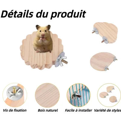 ZooVenture Bois 3 Pièces Tremplin Perchoirs pour Oiseaux et Hamster