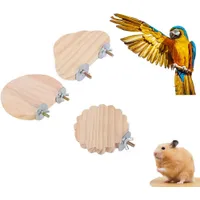 ZooVenture Bois 3 Pièces Tremplin Perchoirs pour Oiseaux et Hamster