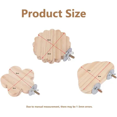 ZooVenture Bois 3 Pièces Tremplin Perchoirs pour Oiseaux et Hamster