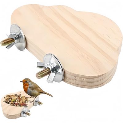 ZooVenture Bois 3 Pièces Tremplin Perchoirs pour Oiseaux et Hamster