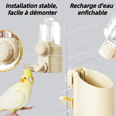 ZooVenture Pratique Distributeur Automatique D'eau Pour Oiseaux
