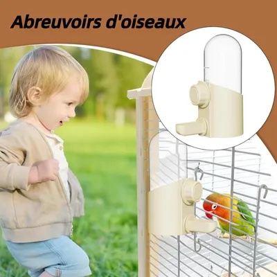 ZooVenture Pratique Distributeur Automatique D'eau Pour Oiseaux