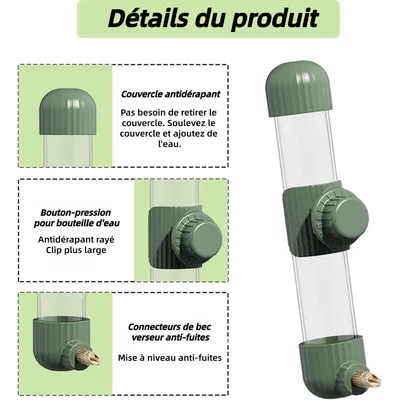 ZooVenture Automatique Distributeur Eau Pour Oiseaux