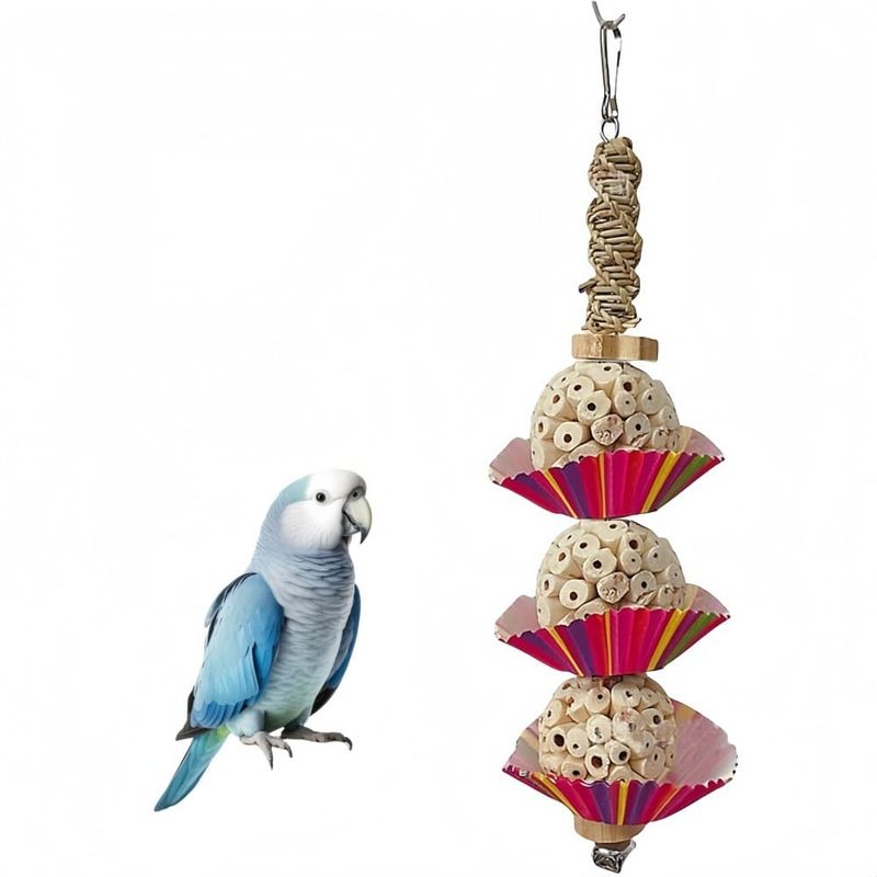 Pet Planet Perroquets Jouet De Râclage De Bois De Papyrus