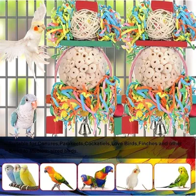 Pet Planet Perroquets Jouet de Boule de Papyrus