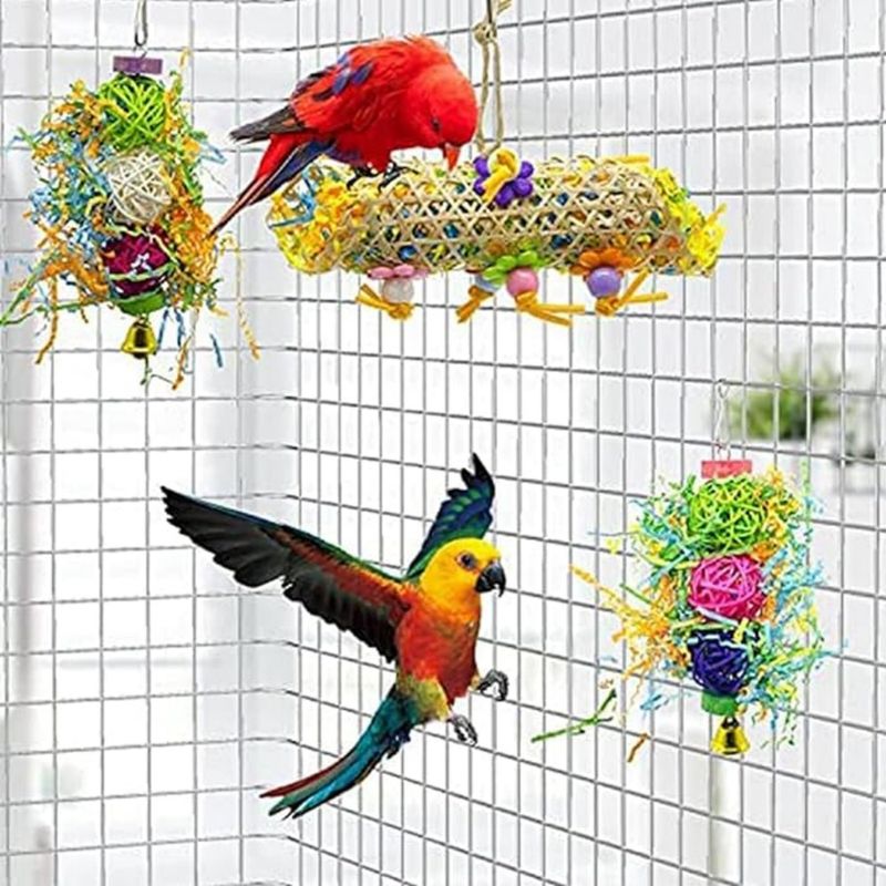 Pet Planet Oiseaux Jouet De Boule De Vigne Filamentée