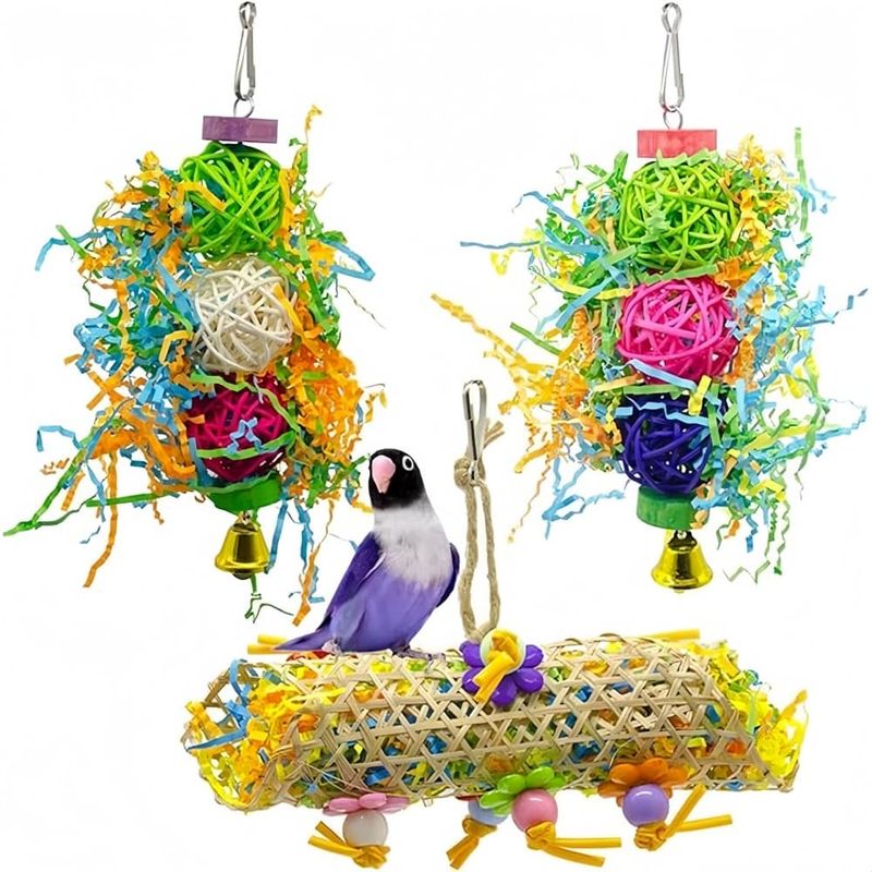 Pet Planet Oiseaux Jouet De Boule De Vigne Filamentée