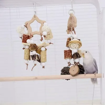 Pet Planet Perroquets Jouet de Mâchouillage en Bois