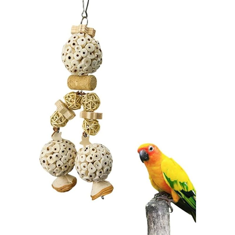 Pet Planet Perroquets Jouet En Boule De Rizier Naturel