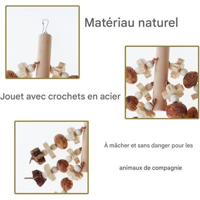 ZooVenture Grappes de jouets à mâcher pour perroquets