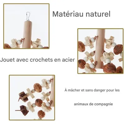 ZooVenture Grappes de jouets à mâcher pour perroquets