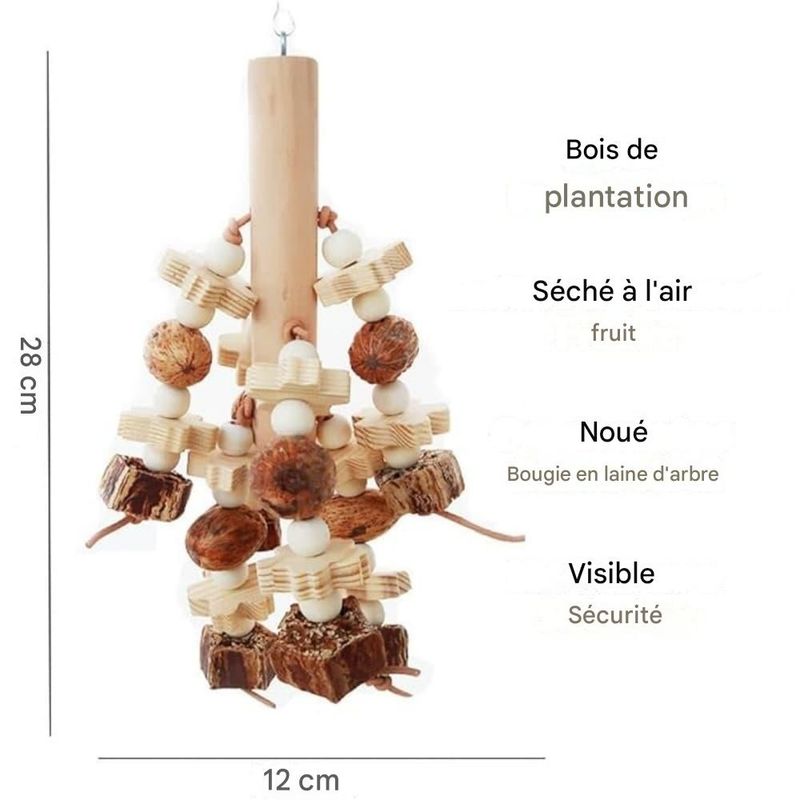 ZooVenture Grappes de jouets à mâcher pour perroquets