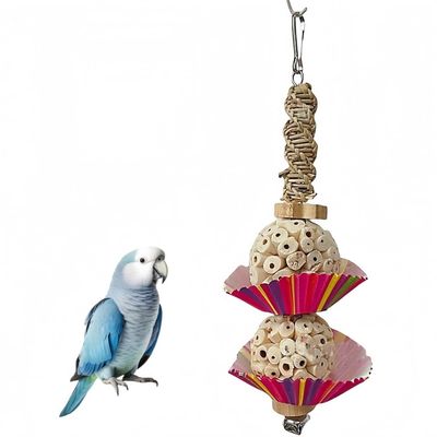 Pet Planet Perroquets Jouet De Râclage De Bois De Papyrus