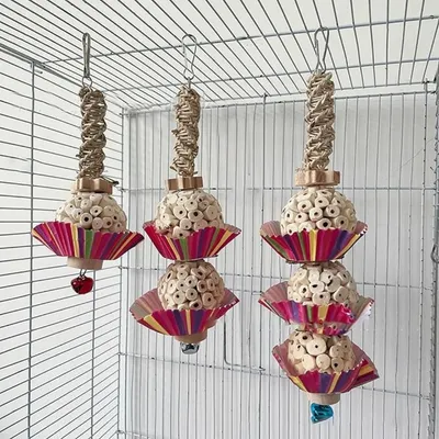 ZooVenture Suspendu Jouet à Mâcher pour Oiseaux