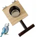 ZooVenture Avec Perchoir Mangeoire en Bois pour Oiseaux