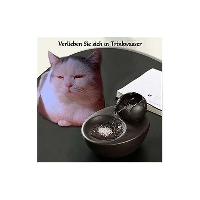 Fontaine d’eau - En céramique - Idéale pour chat et animal de compagnie