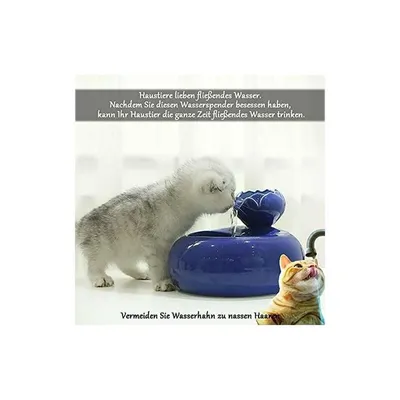 Fontaine d’eau - En céramique - Idéale pour chat et animal de compagnie