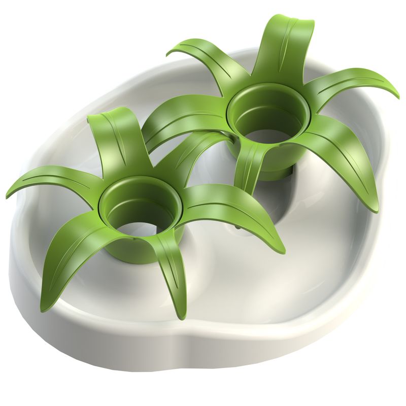 AIKIOU-TINKAT INTERACTIVE BOWLS FLOWER BLANC/VERT