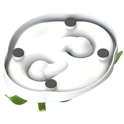 AIKIOU-TINKAT INTERACTIVE BOWLS FLOWER BLANC/VERT