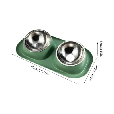 Petopia  Double gamelle en inox pour chien et chat