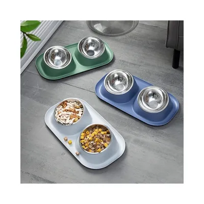 Petopia  Double gamelle en inox pour chien et chat
