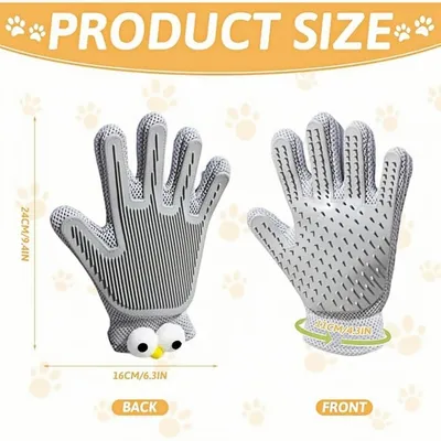 ZooVenture 2 En 1 Gants De Toilettage Pour Chiens Et Chats