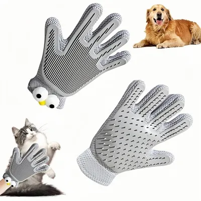 Pet Planet ZooVenture 2 En 1 Gants De Toilettage Pour Chiens Et Chats