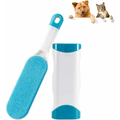 Brosse Anti Poils Animaux Chat & Chien - Brosse de Nettoyage Réutilisable
