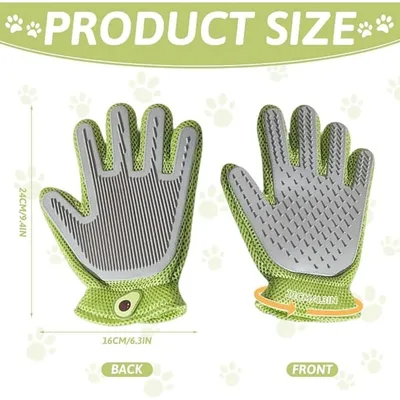 ZooVenture 2 En 1 Gants De Toilettage Pour Chiens Et Chats