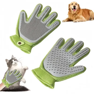 ZooVenture 2 En 1 Gants De Toilettage Pour Chiens Et Chats
