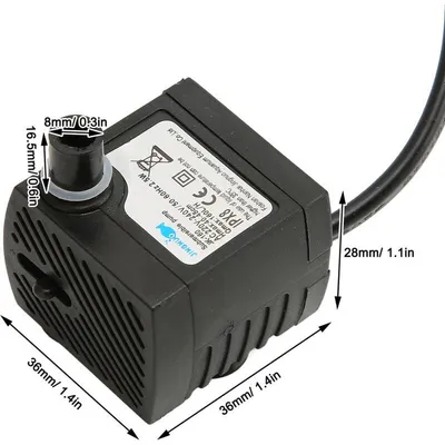 Mini pompe à eau Submersible réglable et silencieuse, pompe de fontaine