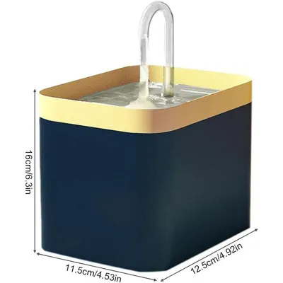 1,5 l - Fontaine à eau rechargeable pour chats, petits chiens et oiseaux