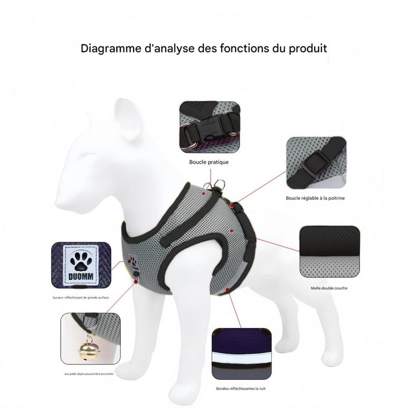 FurryFusion Harnais pour chat