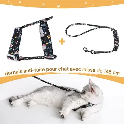 IntiMeg Harnais et laisse pour chat
