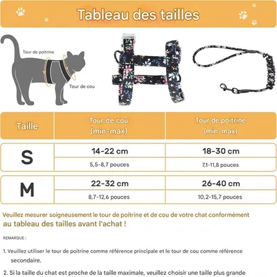IntiMeg Harnais et laisse pour chat