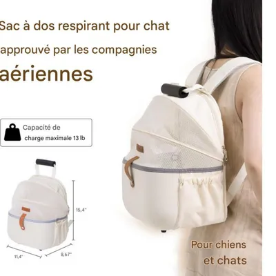 Petopia Sac à dos pour animaux de compagnie pliable