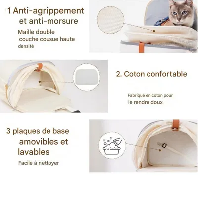 Petopia Sac à dos pour animaux de compagnie pliable